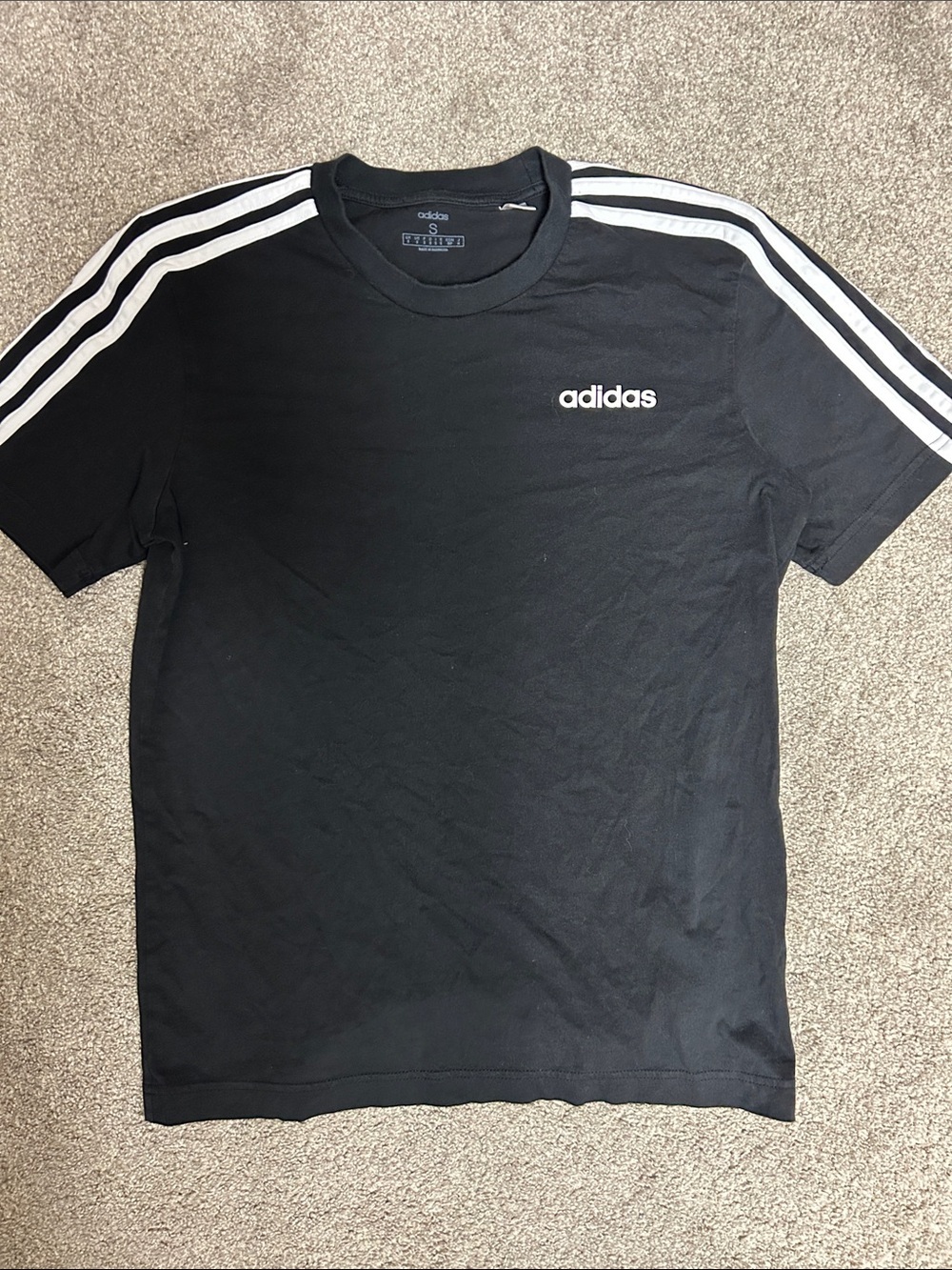 Vintage Adidas Striped Black Tee Shirt